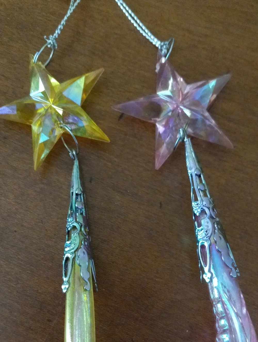Kurt Adler Yellow and Pink Seashell Drop Holiday Ornaments — Set of 2
